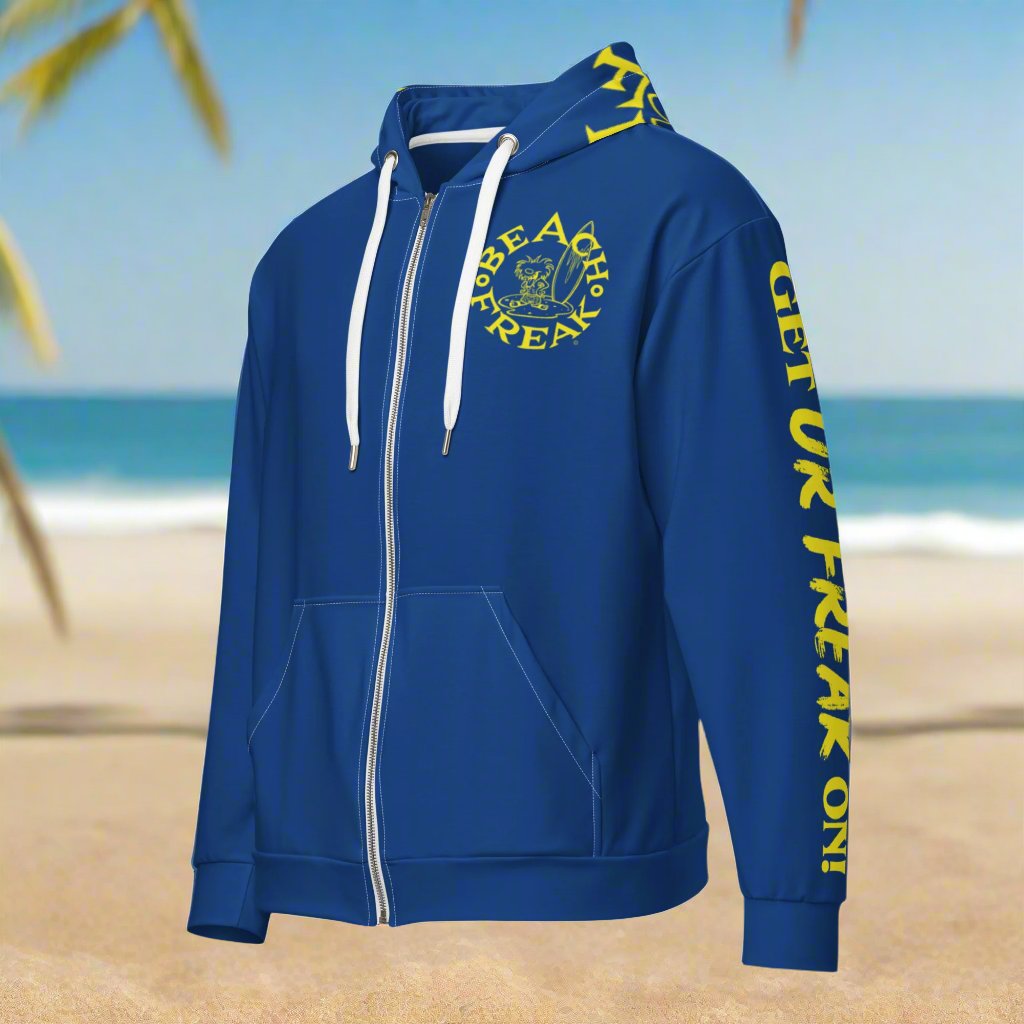 YELLOW BEACH FREAK© TRADITIONAL ZIP-UP HOODIE