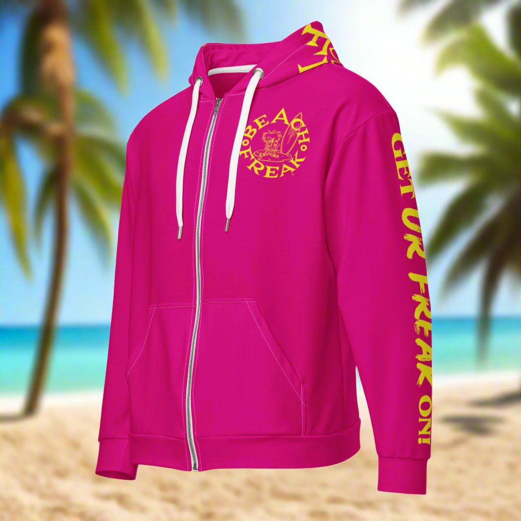 YELLOW BEACH FREAK© TRADITIONAL ZIP-UP HOODIE