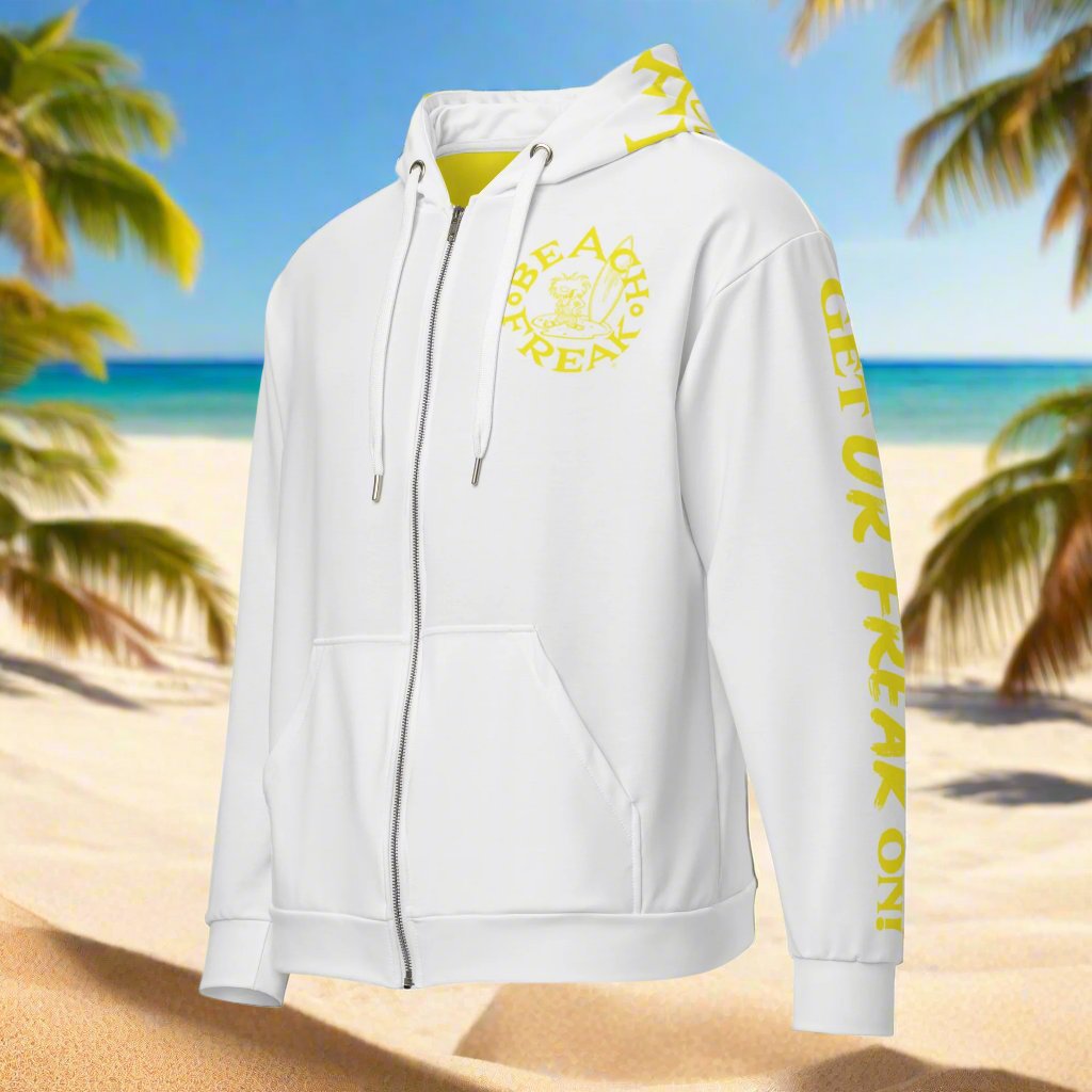 YELLOW BEACH FREAK© TRADITIONAL ZIP-UP HOODIE