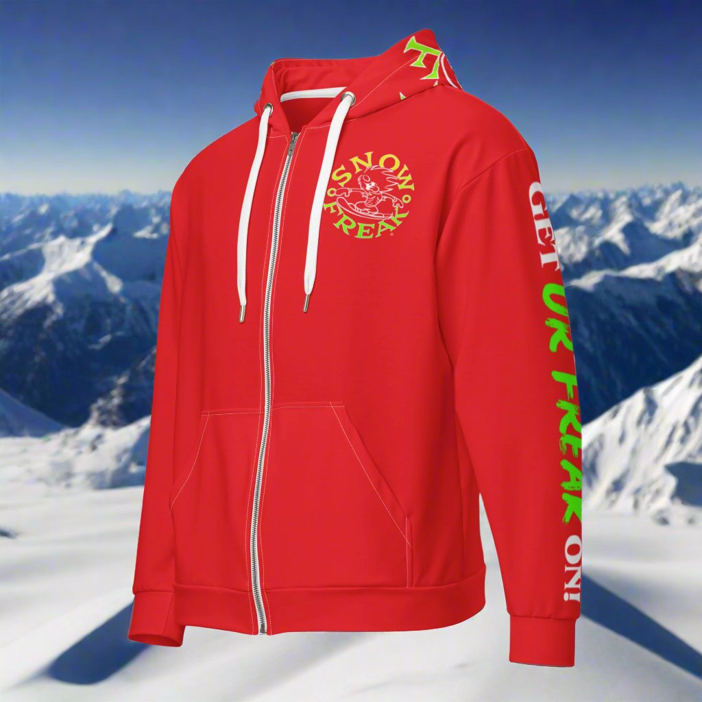 LIME & YELLOW SNOW FREAK© TRADITIONAL ZIP-UP HOODIE
