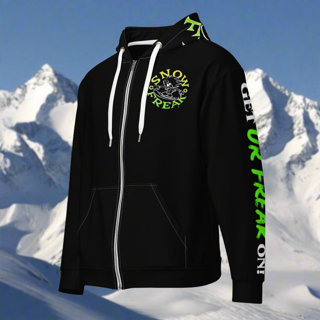 LIME & YELLOW SNOW FREAK© TRADITIONAL ZIP-UP HOODIE
