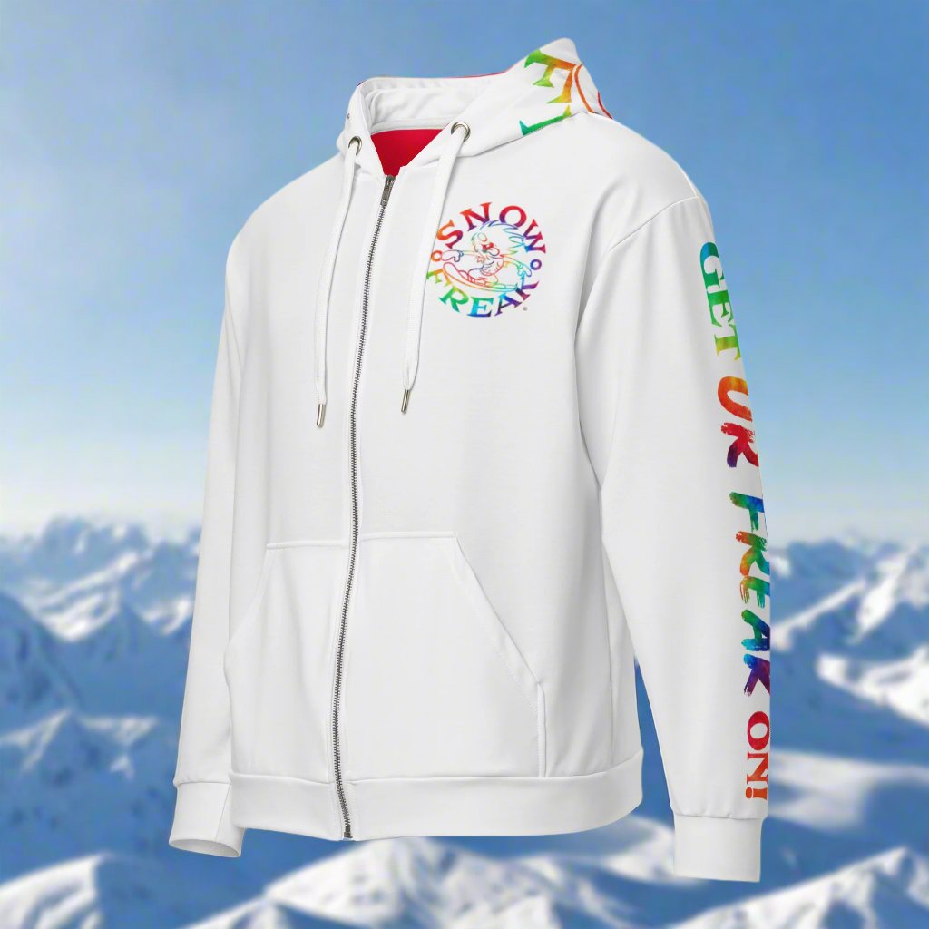 TIE-DYE SNOW FREAK© TRADITIONAL ZIP-UP HOODIE