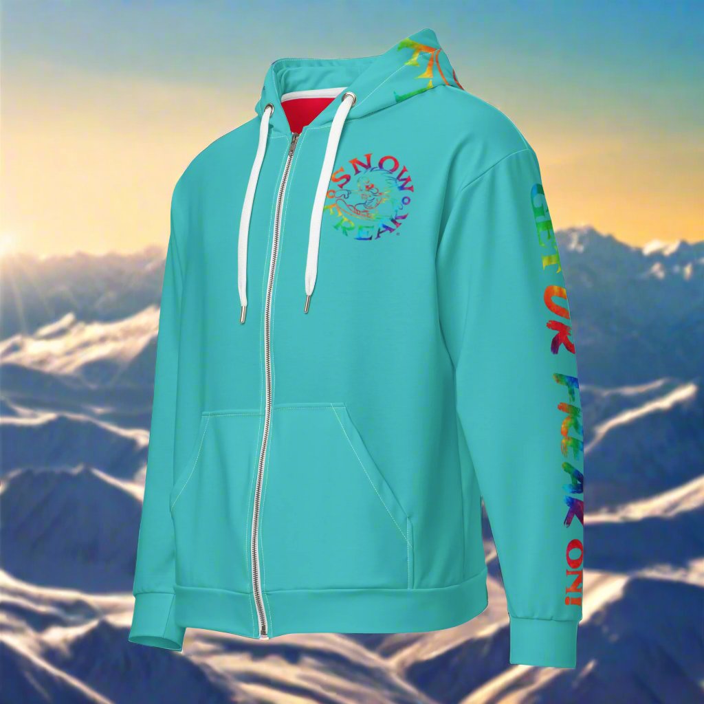 TIE-DYE SNOW FREAK© TRADITIONAL ZIP-UP HOODIE