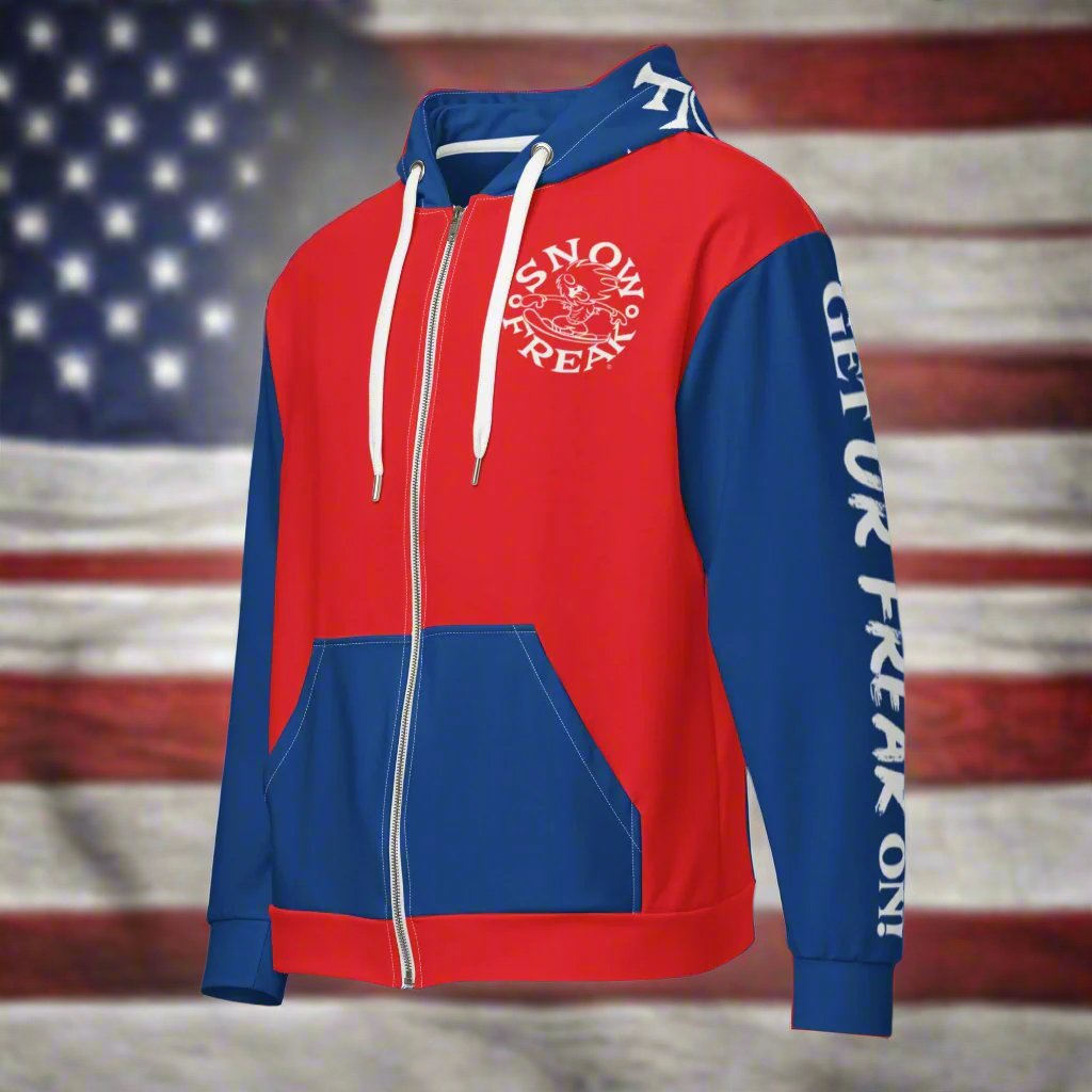 'THE PATRIOT' SNOW FREAK© ZIP-UP HOODIE