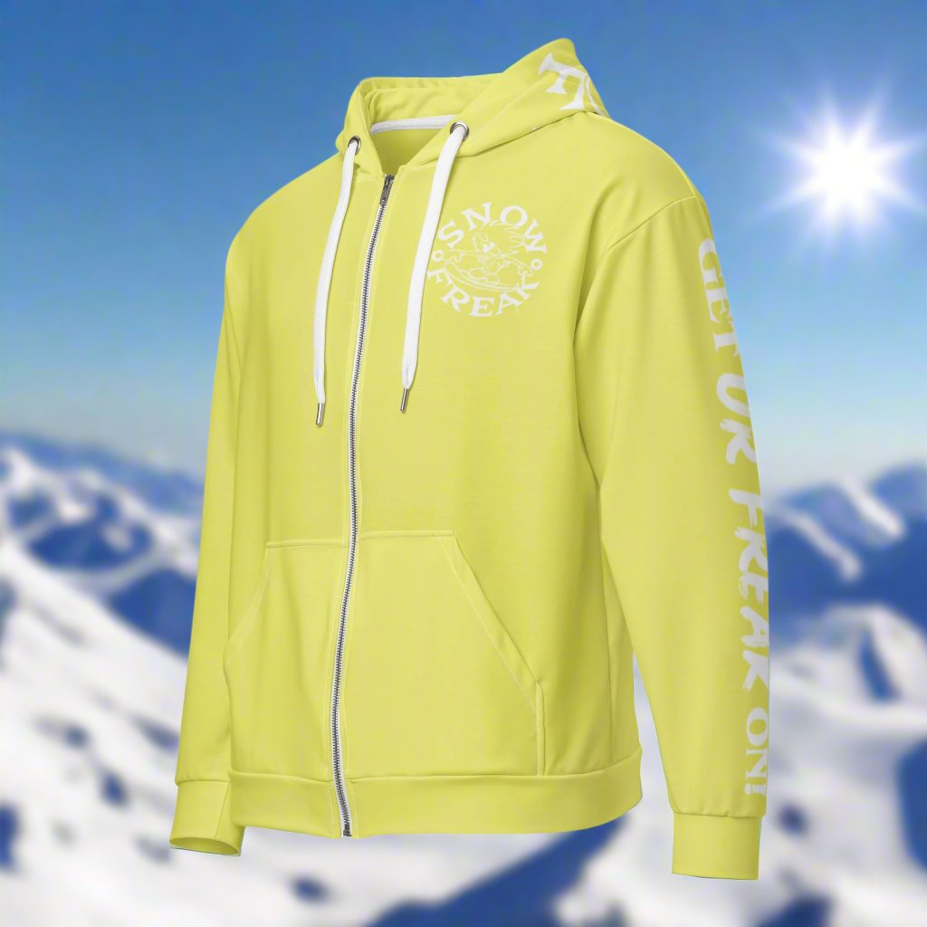 WHITE SNOW FREAK© TRADITIONAL ZIP-UP HOODIE