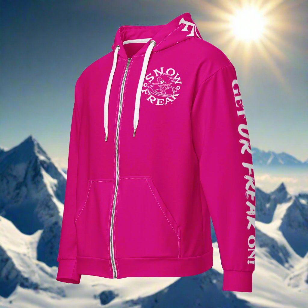 WHITE SNOW FREAK© TRADITIONAL ZIP-UP HOODIE