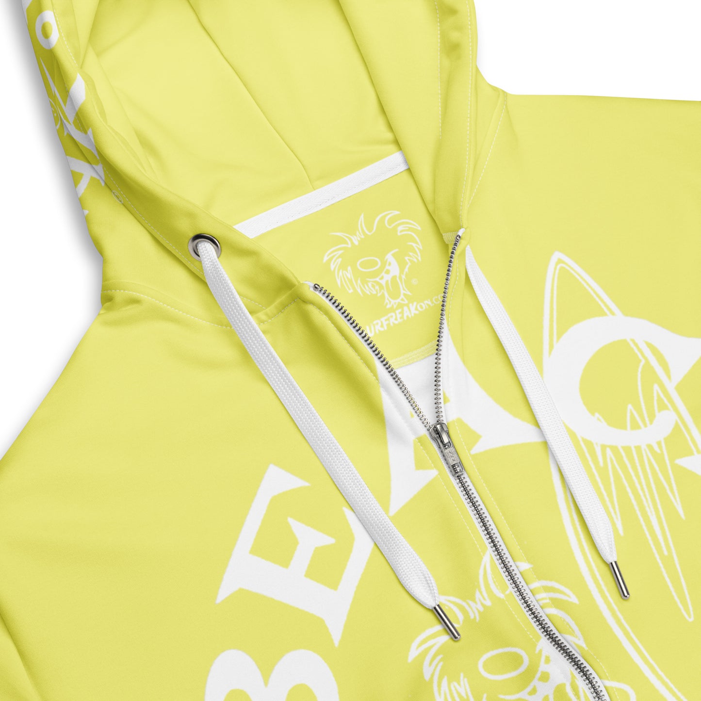 WHITE BEACH FREAK SPLASH'D© ZIP-UP HOODIE