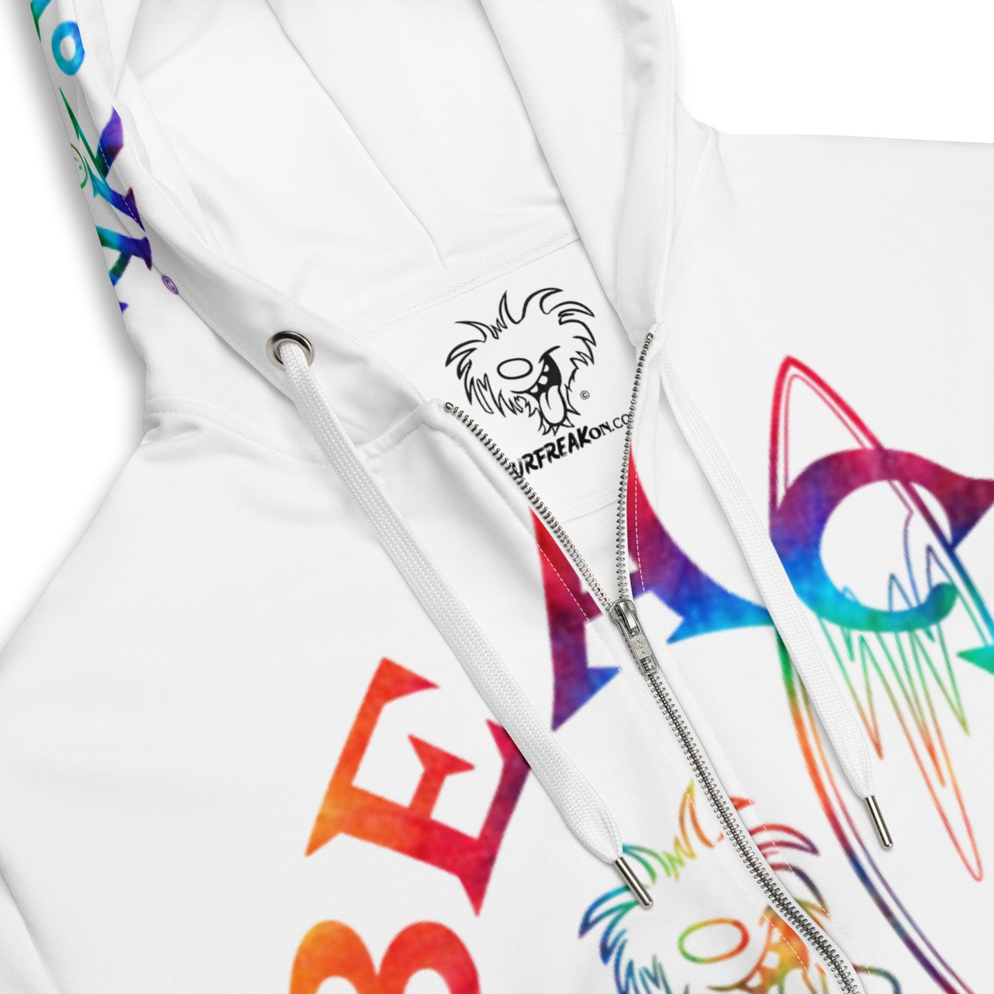 TIE-DYE BEACH FREAK SPLASH'D© ZIP-UP HOODIE