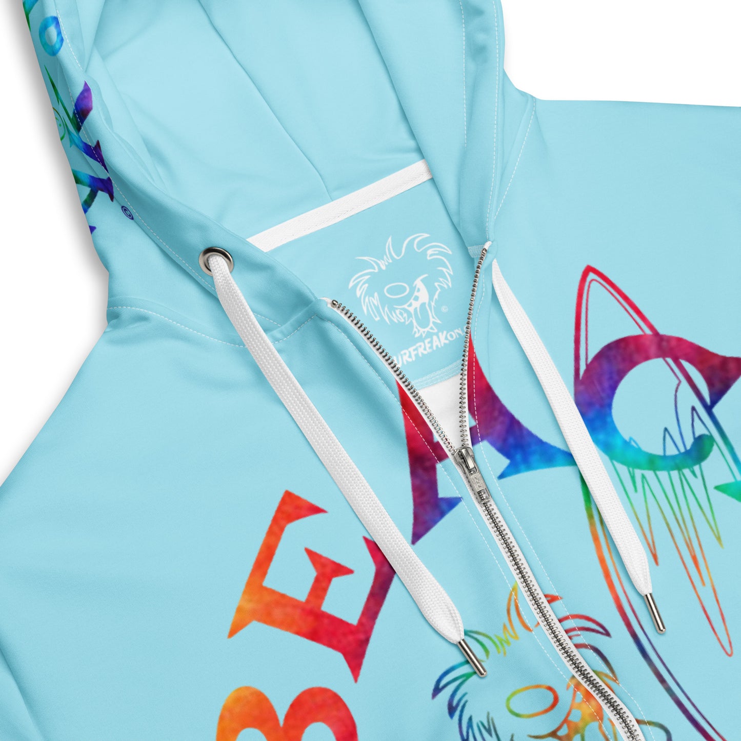 TIE-DYE BEACH FREAK SPLASH'D© ZIP-UP HOODIE