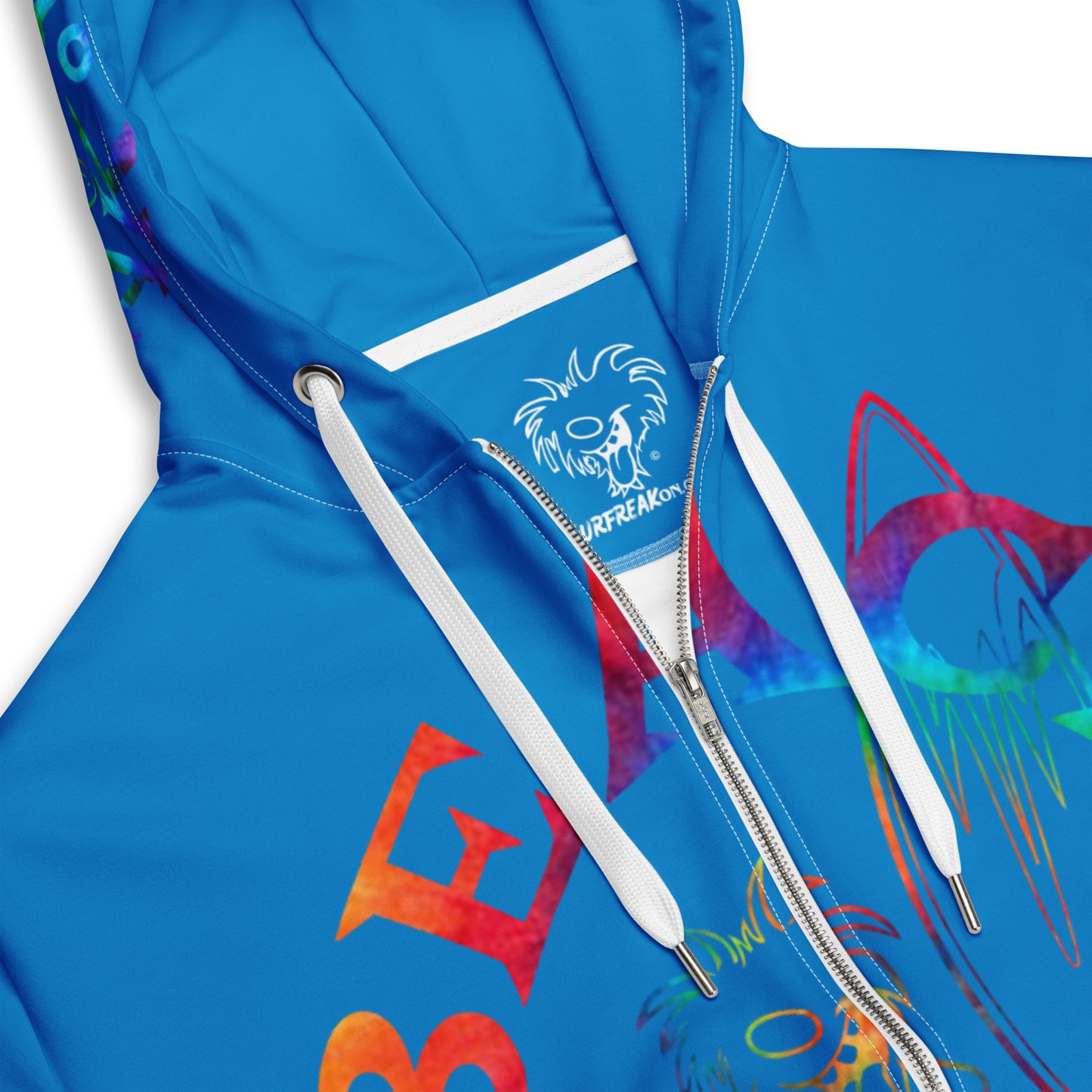TIE-DYE BEACH FREAK SPLASH'D© ZIP-UP HOODIE