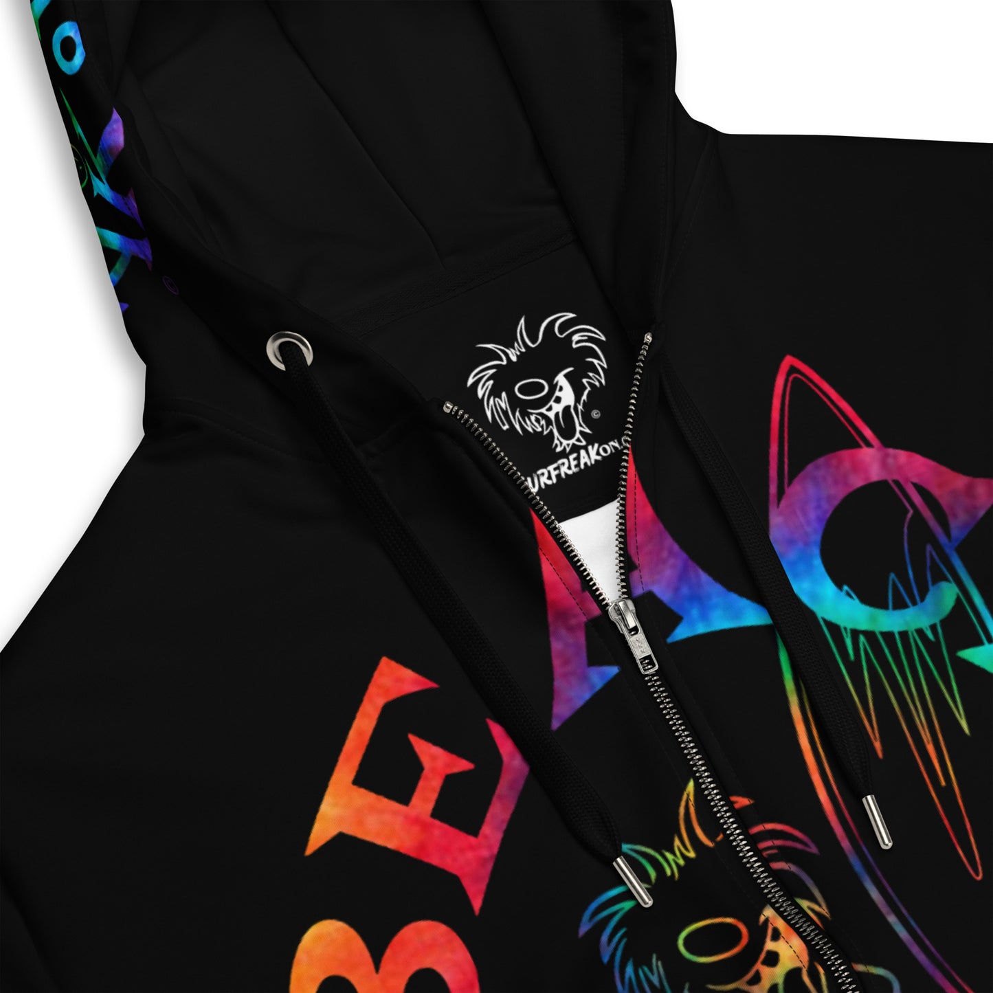 TIE-DYE BEACH FREAK SPLASH'D© ZIP-UP HOODIE
