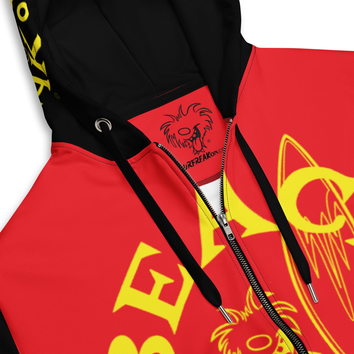 YELLOW BEACH FREAK SPLASH'D© ZIP-UP HOODIE