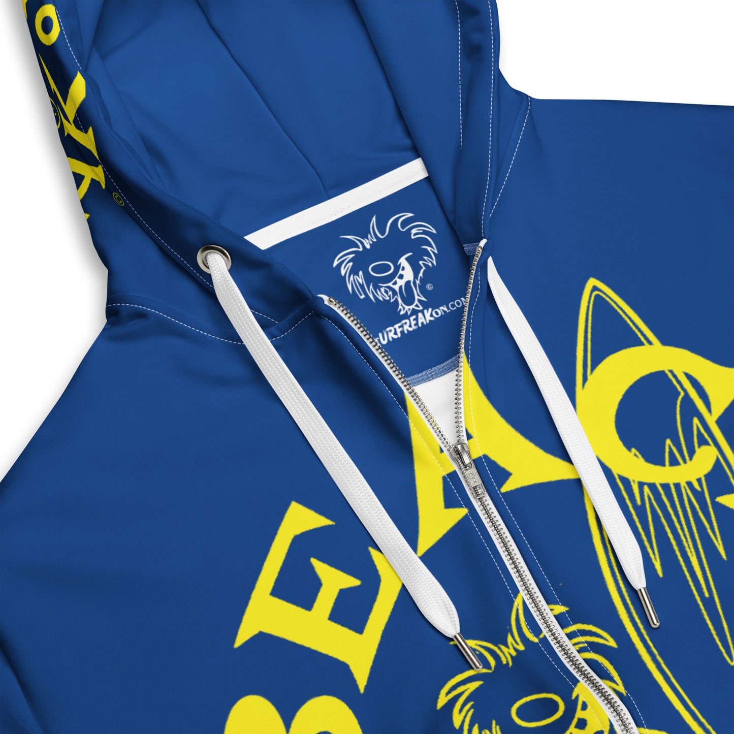 YELLOW BEACH FREAK SPLASH'D© ZIP-UP HOODIE