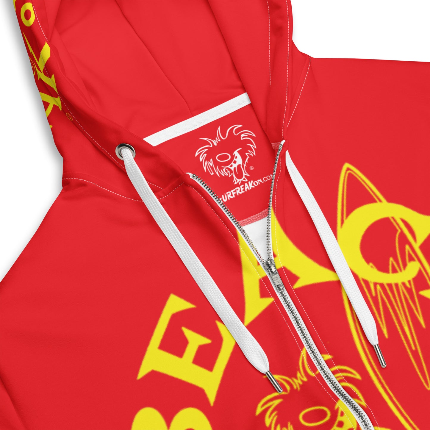 YELLOW BEACH FREAK SPLASH'D© ZIP-UP HOODIE