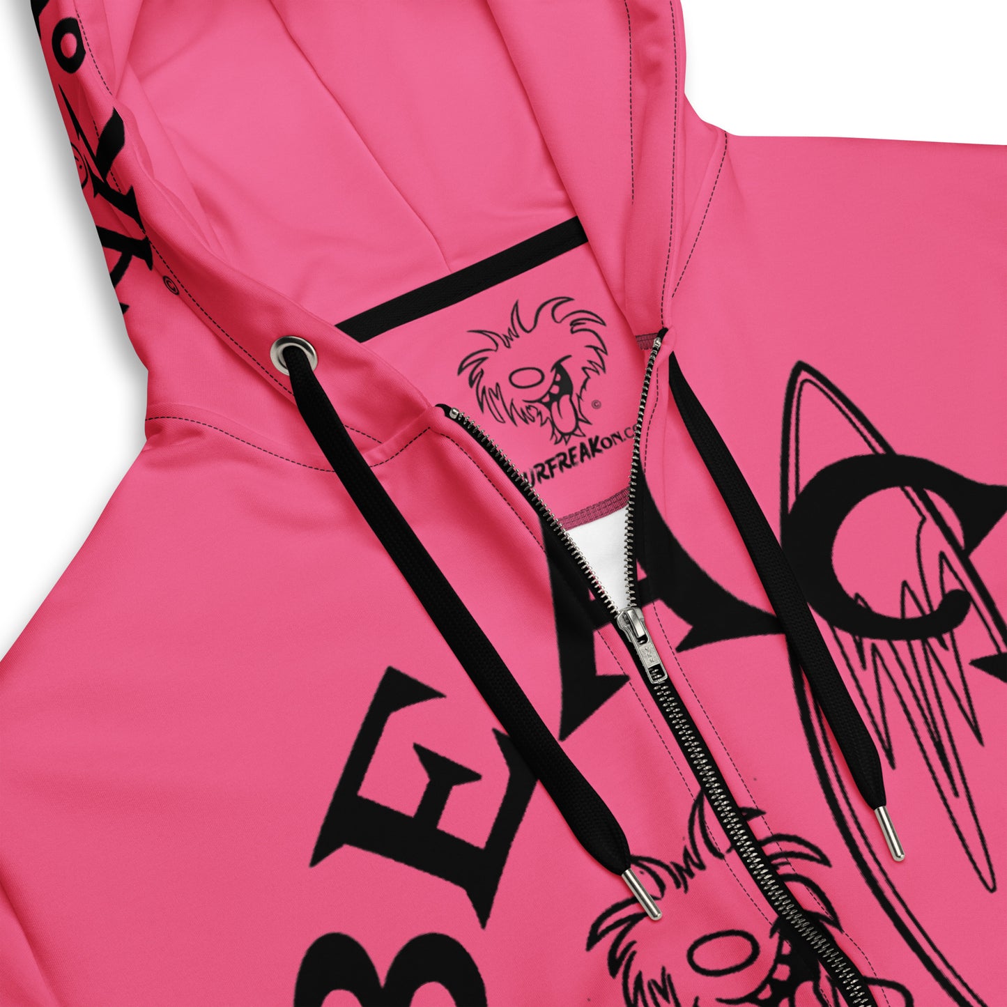 BLACK BEACH FREAK© SPLASH'D© ZIP-UP HOODIE