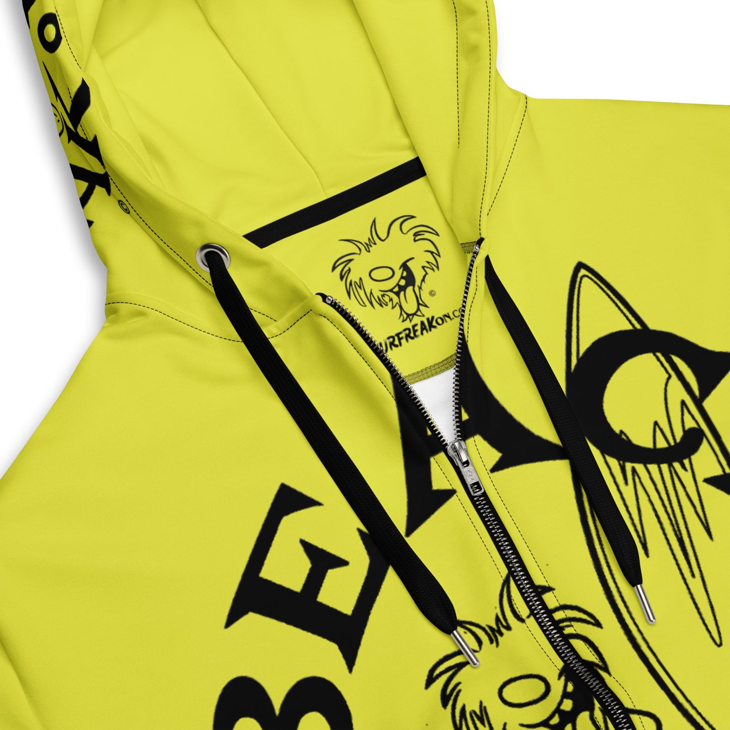 BLACK BEACH FREAK SPLASH'D© ZIP-UP HOODIE