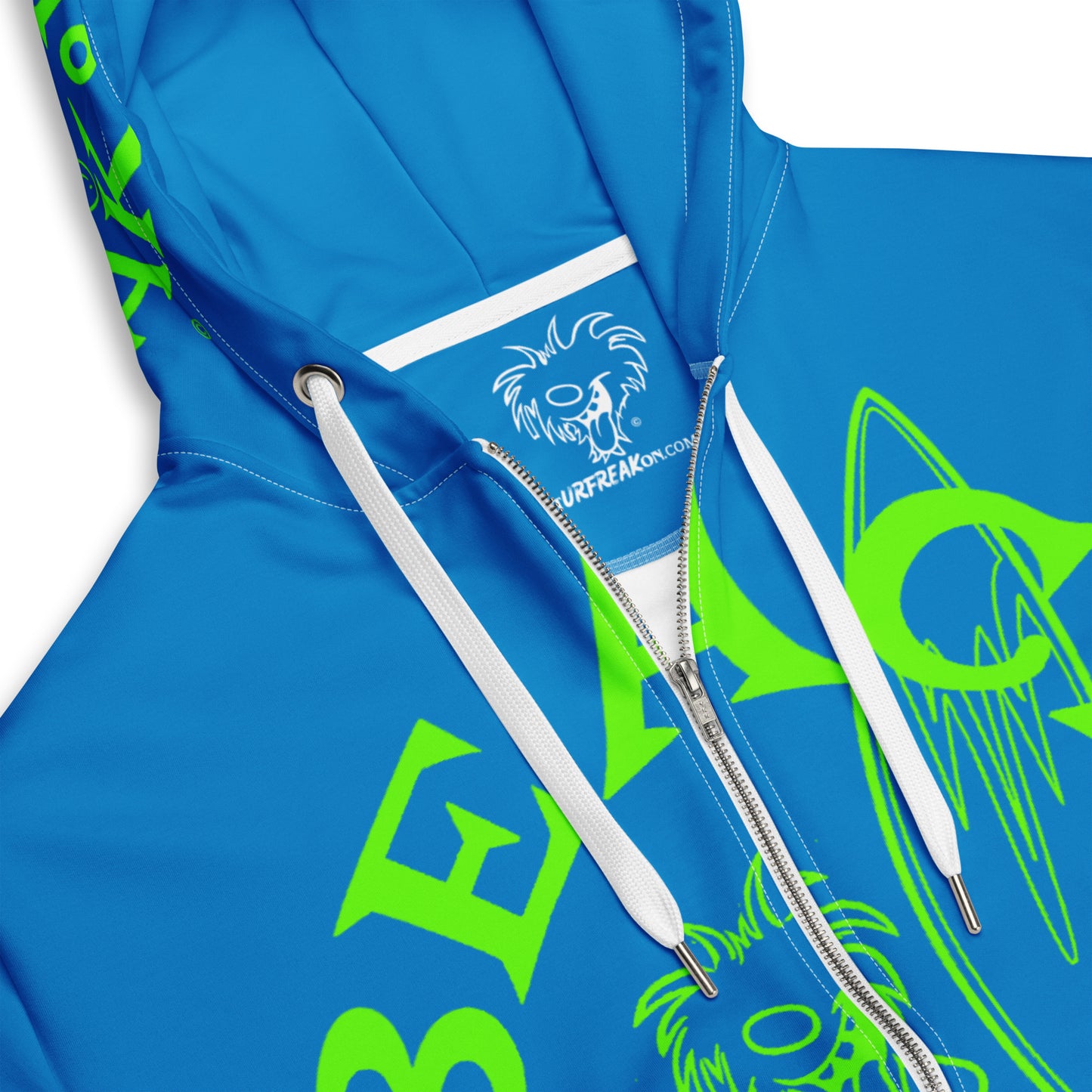 LIME BEACH FREAK© SPLASH'D© ZIP-UP HOODIE