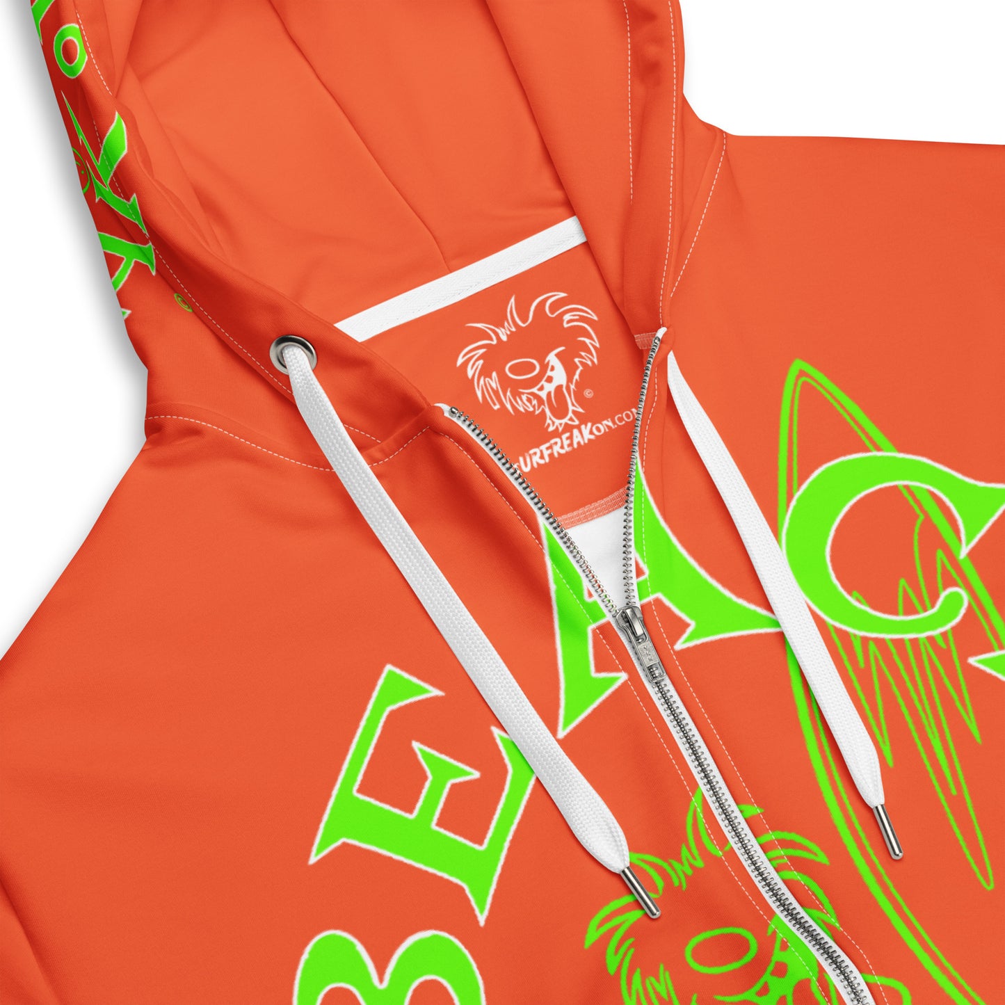 LIME BEACH FREAK© SPLASH'D© ZIP-UP HOODIE