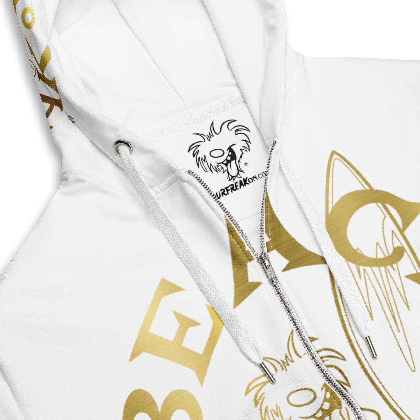 GOLD BEACH FREAK SPLASH'D© ZIP-UP HOODIE