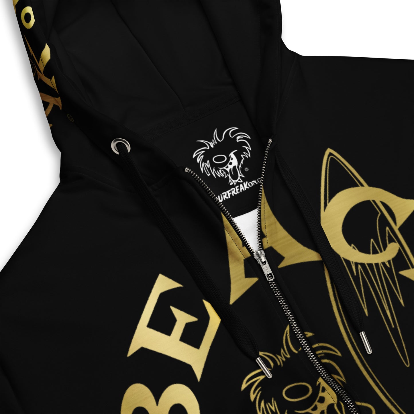 GOLD BEACH FREAK SPLASH'D© ZIP-UP HOODIE