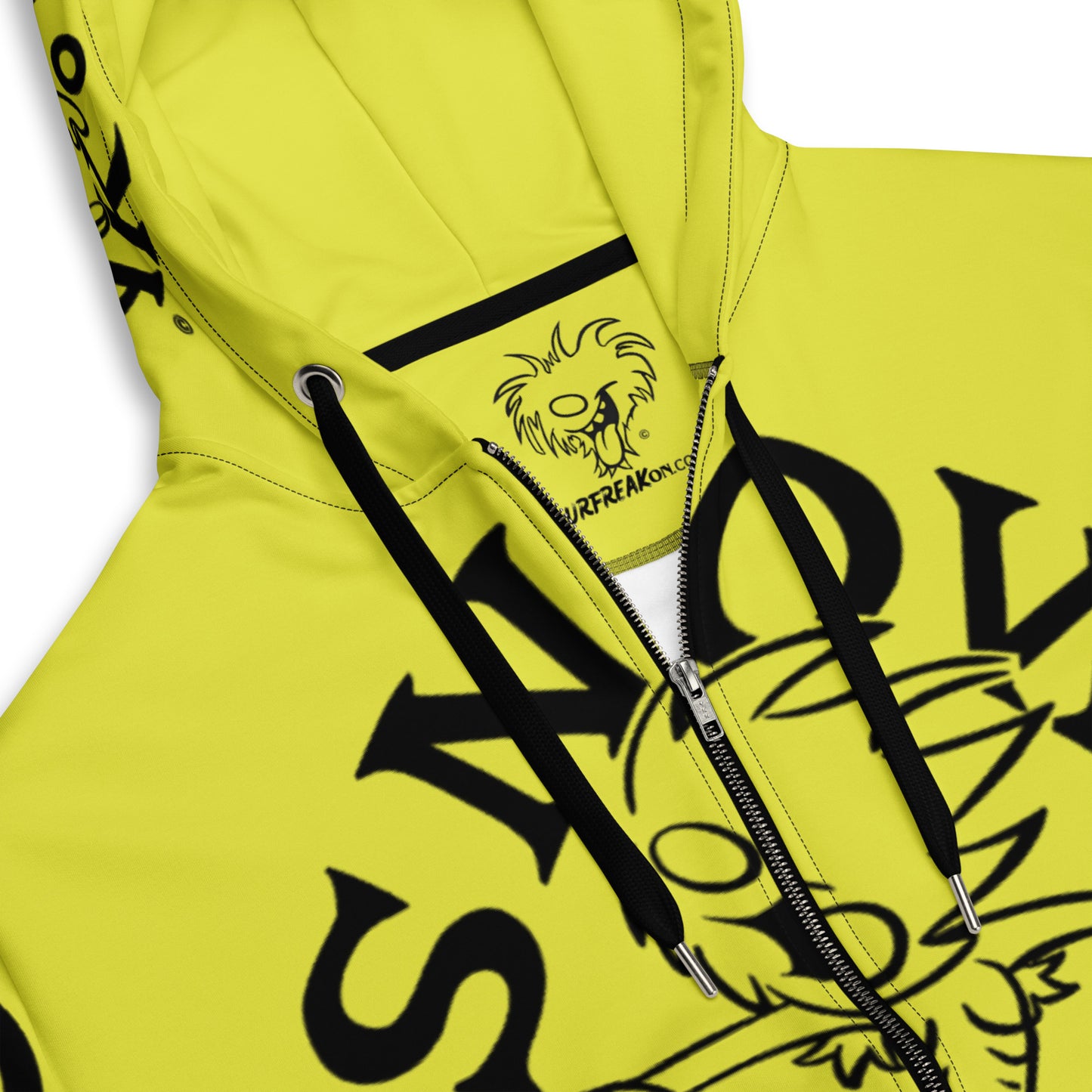 BLACK SNOW FREAK SPLASH'D© ZIP-UP HOODIE