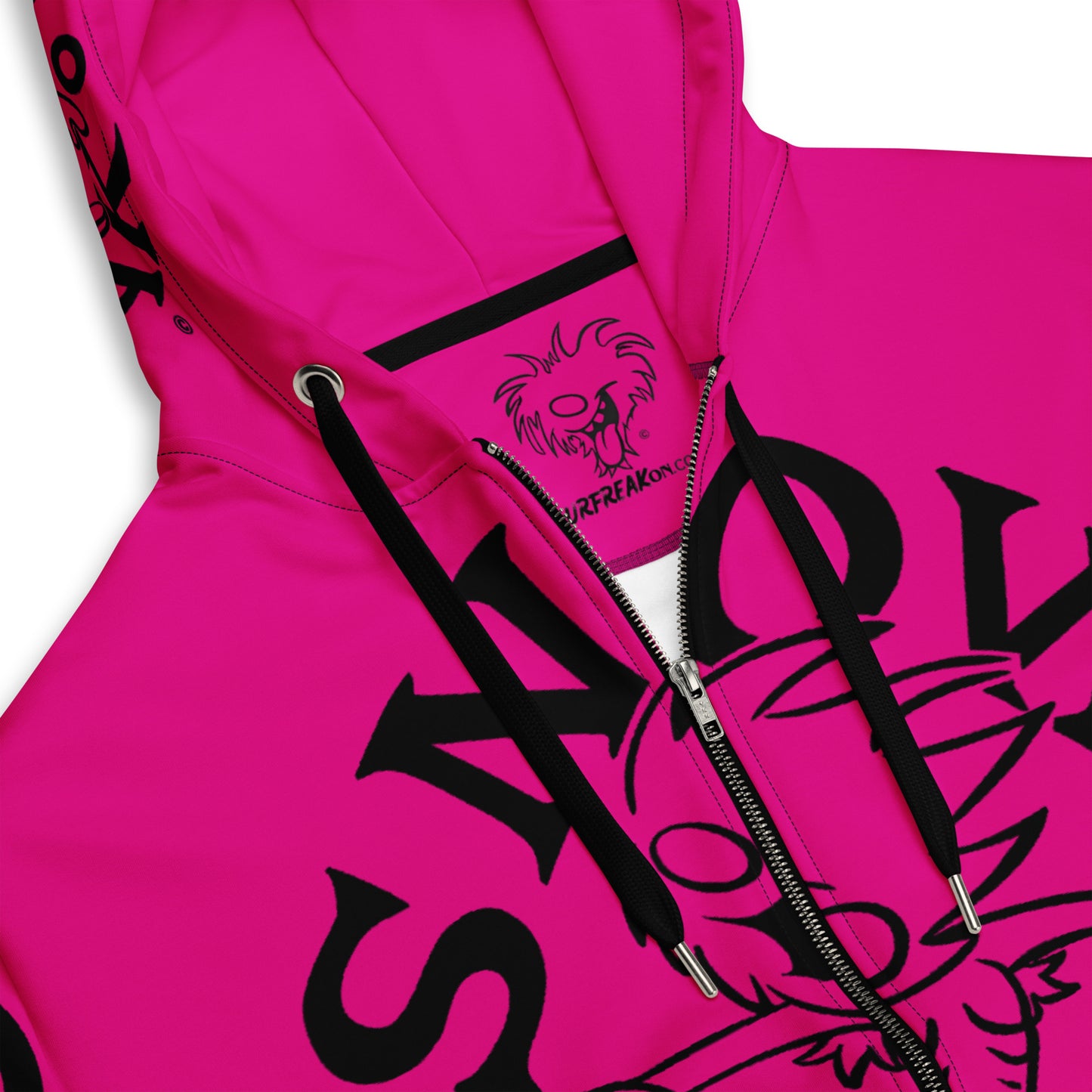 BLACK SNOW FREAK SPLASH'D© ZIP-UP HOODIE