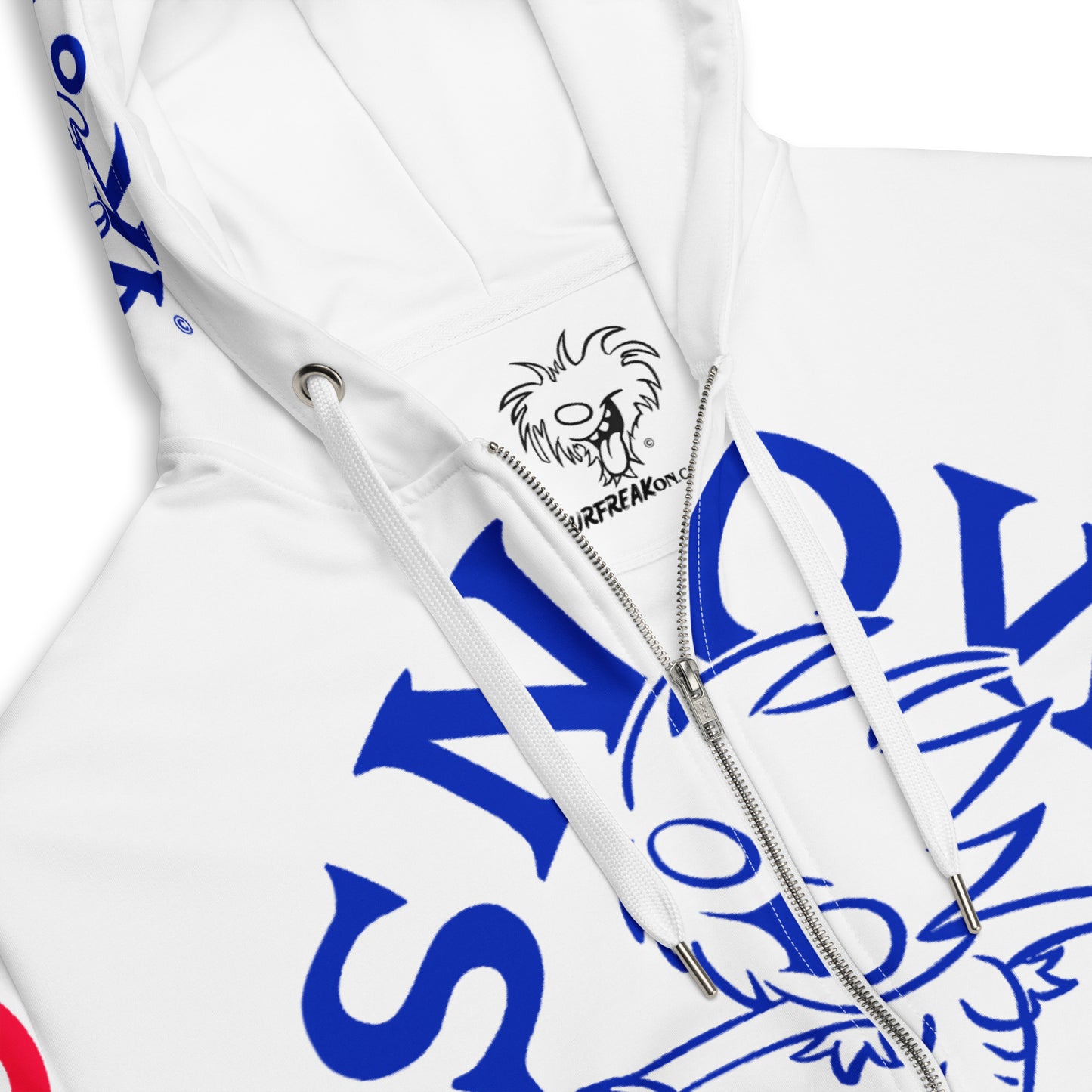 BLUE 'N' RED SNOW FREAK SPLASH'D© ZIP-UP HOODIE
