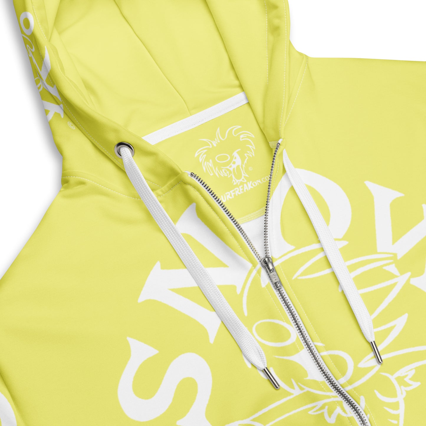 WHITE SNOW FREAK SPLASH'D© ZIP-UP HOODIE