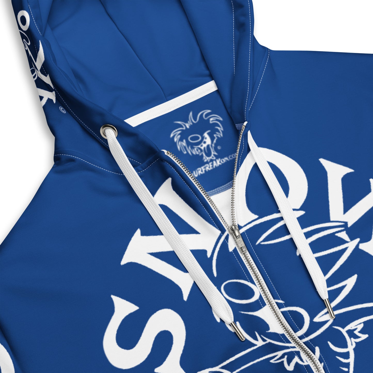 WHITE SNOW FREAK SPLASH'D© ZIP-UP HOODIE