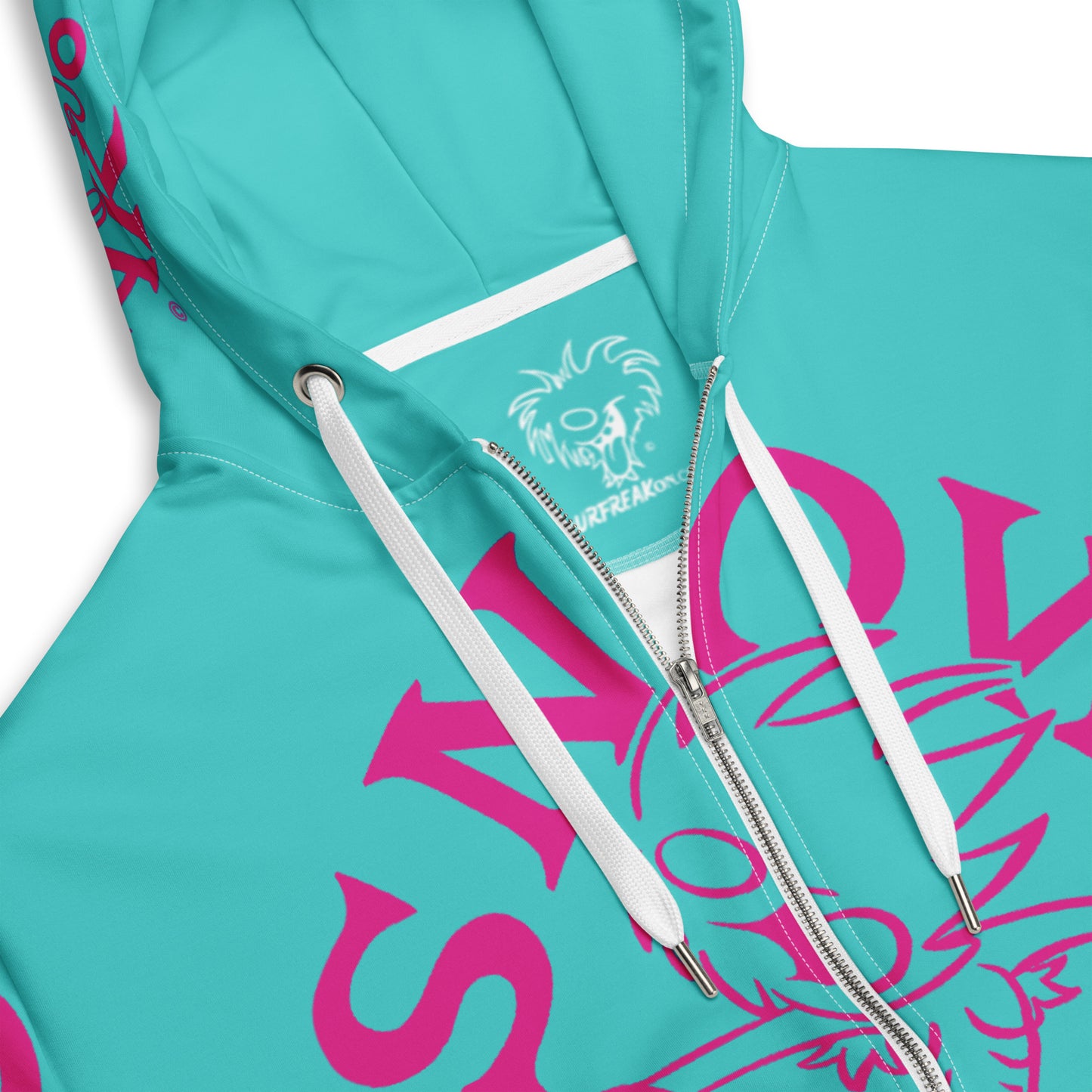 PINK SNOW FREAK SPLASH'D© ZIP-UP HOODIE