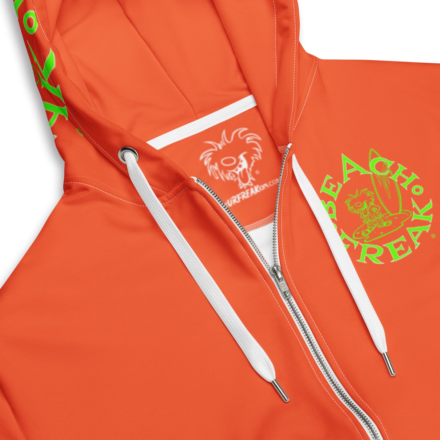 LIME BEACH FREAK© TRADITIONAL ZIP-UP HOODIE