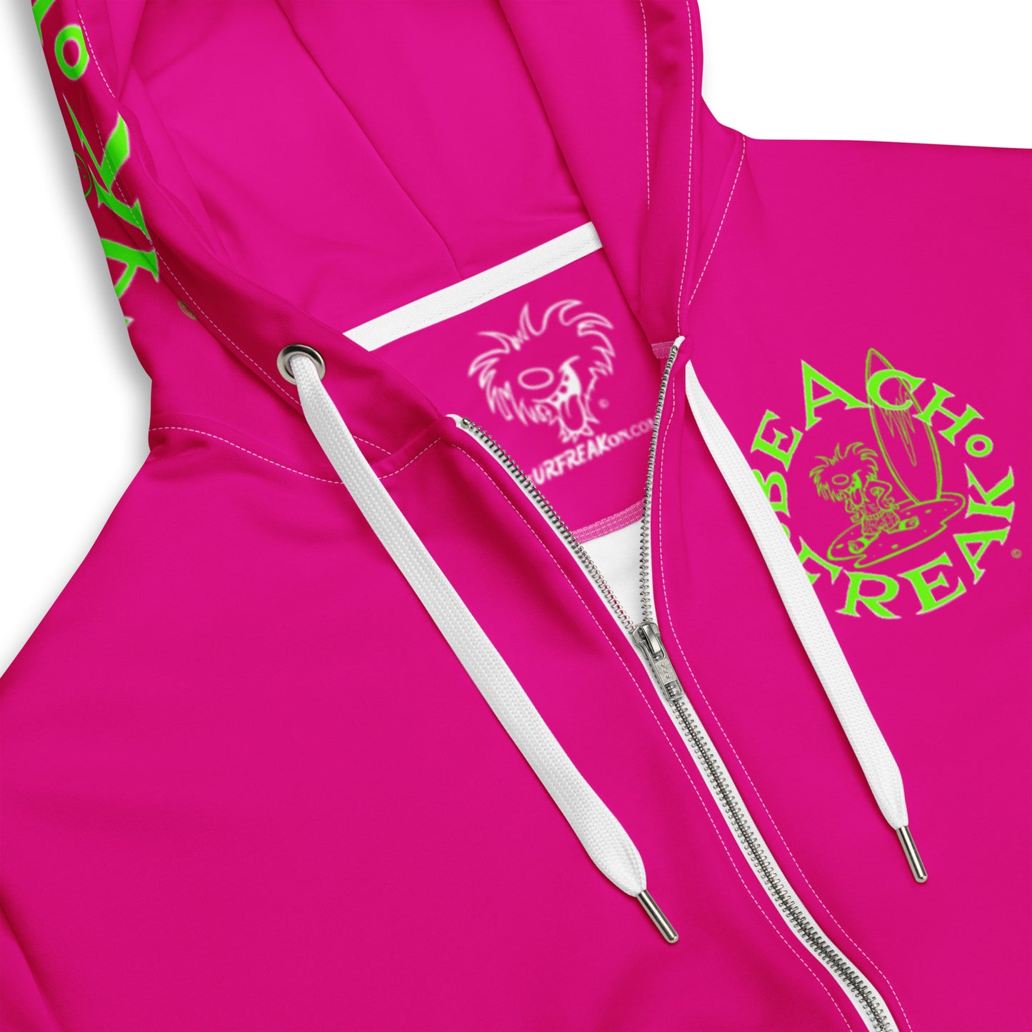 LIME BEACH FREAK© TRADITIONAL ZIP-UP HOODIE