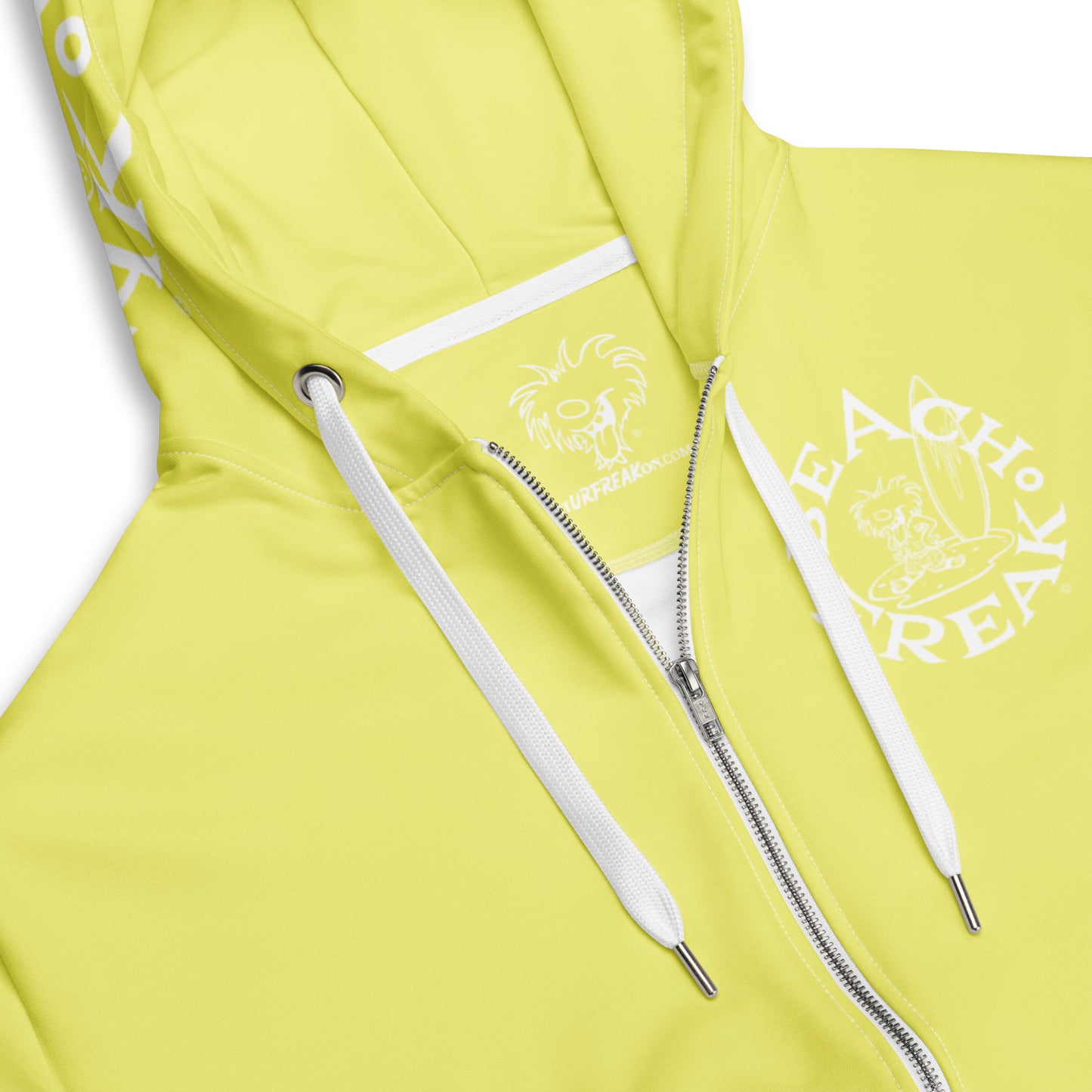 WHITE BEACH FREAK© TRADITIONAL ZIP-UP HOODIE