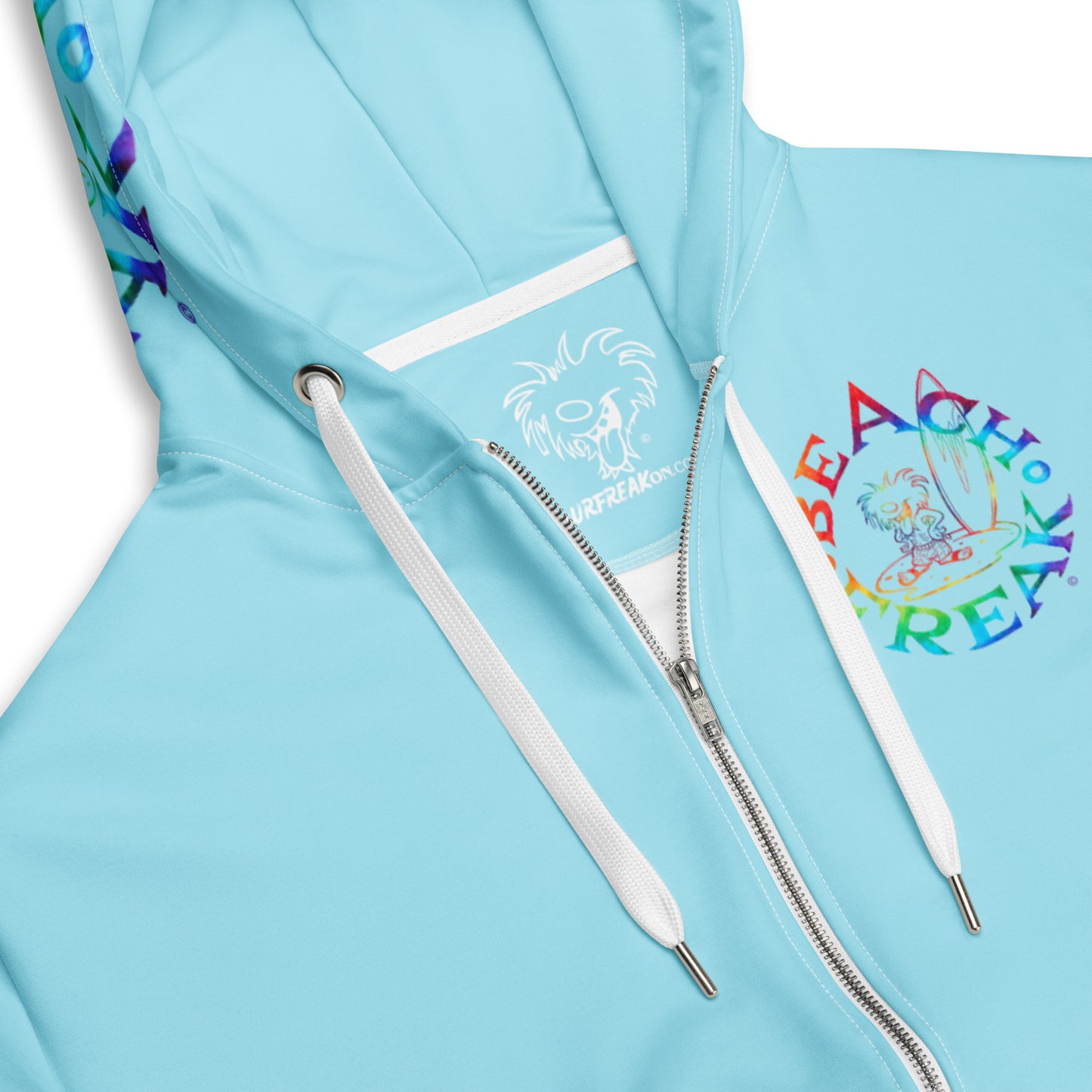 TIE-DYE BEACH FREAK© TRADITIONAL ZIP-UP HOODIE