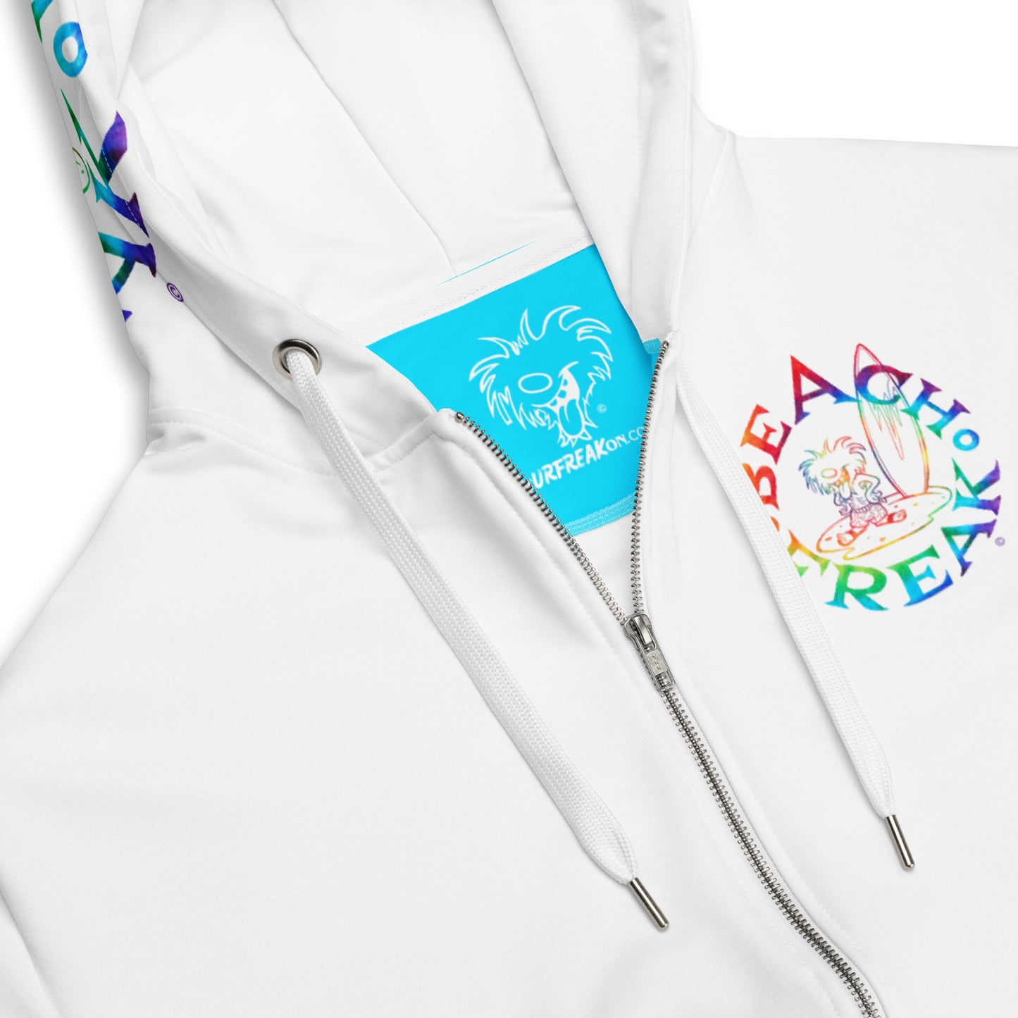 TIE-DYE BEACH FREAK© TRADITIONAL ZIP-UP HOODIE