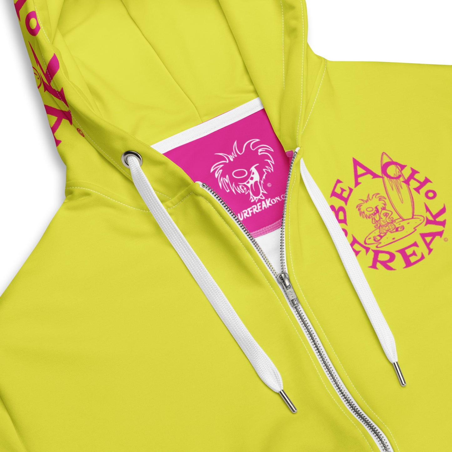 PINK BEACH FREAK© TRADITIONAL ZIP-UP HOODIE