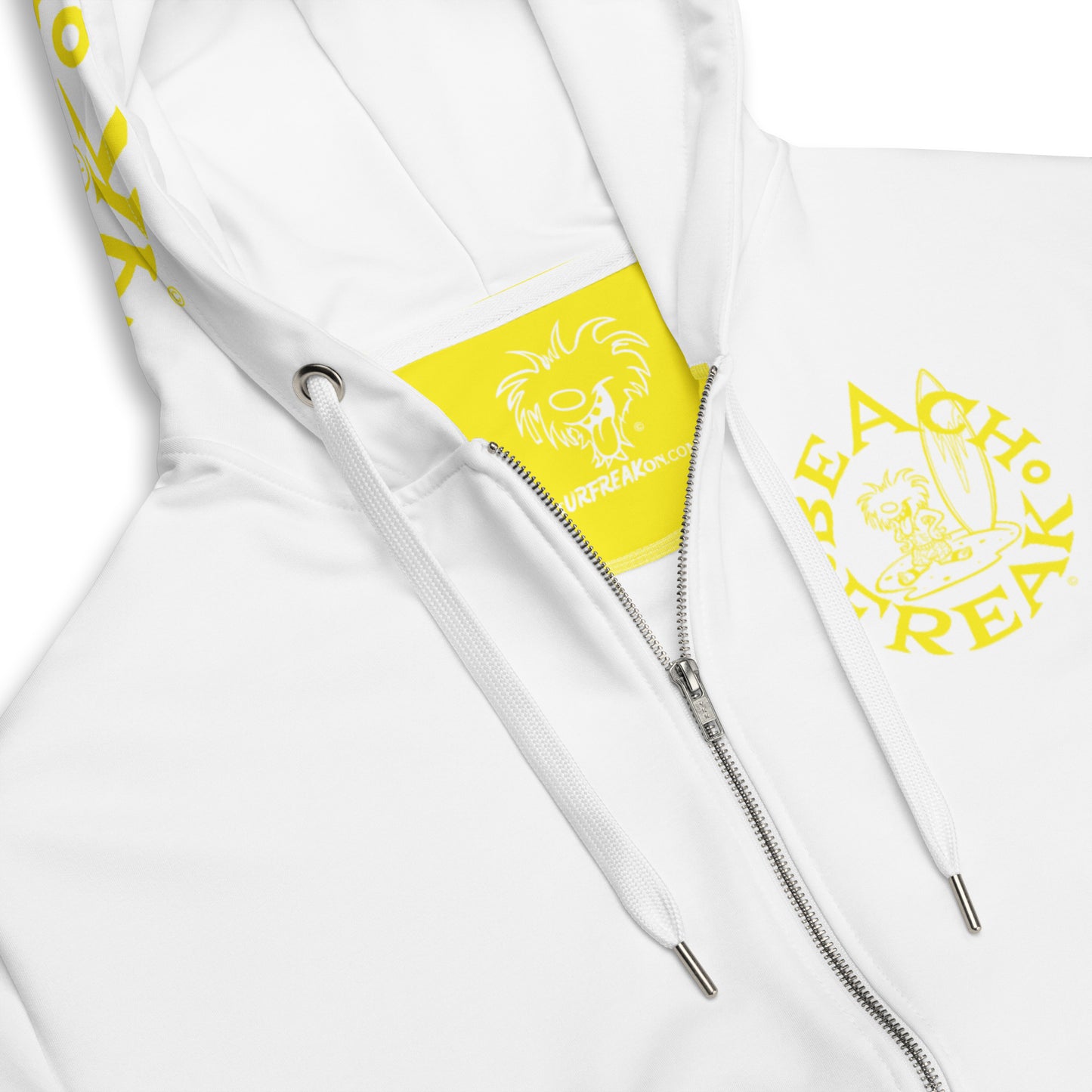 YELLOW BEACH FREAK© TRADITIONAL ZIP-UP HOODIE