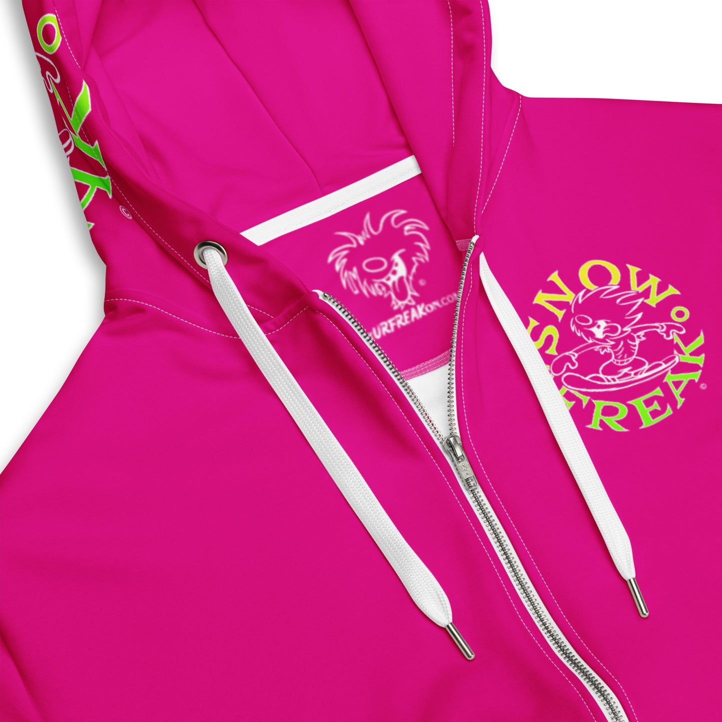 LIME & YELLOW SNOW FREAK© TRADITIONAL ZIP-UP HOODIE