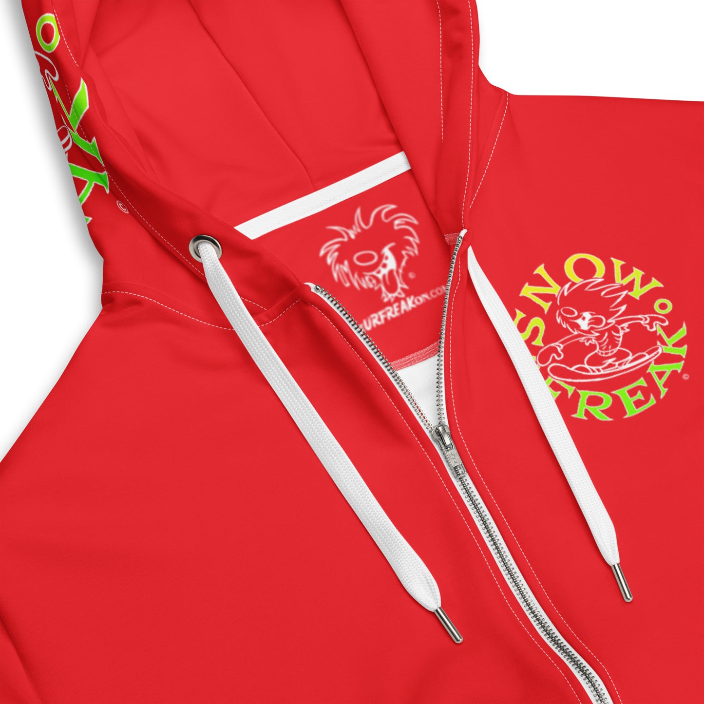 LIME & YELLOW SNOW FREAK© TRADITIONAL ZIP-UP HOODIE