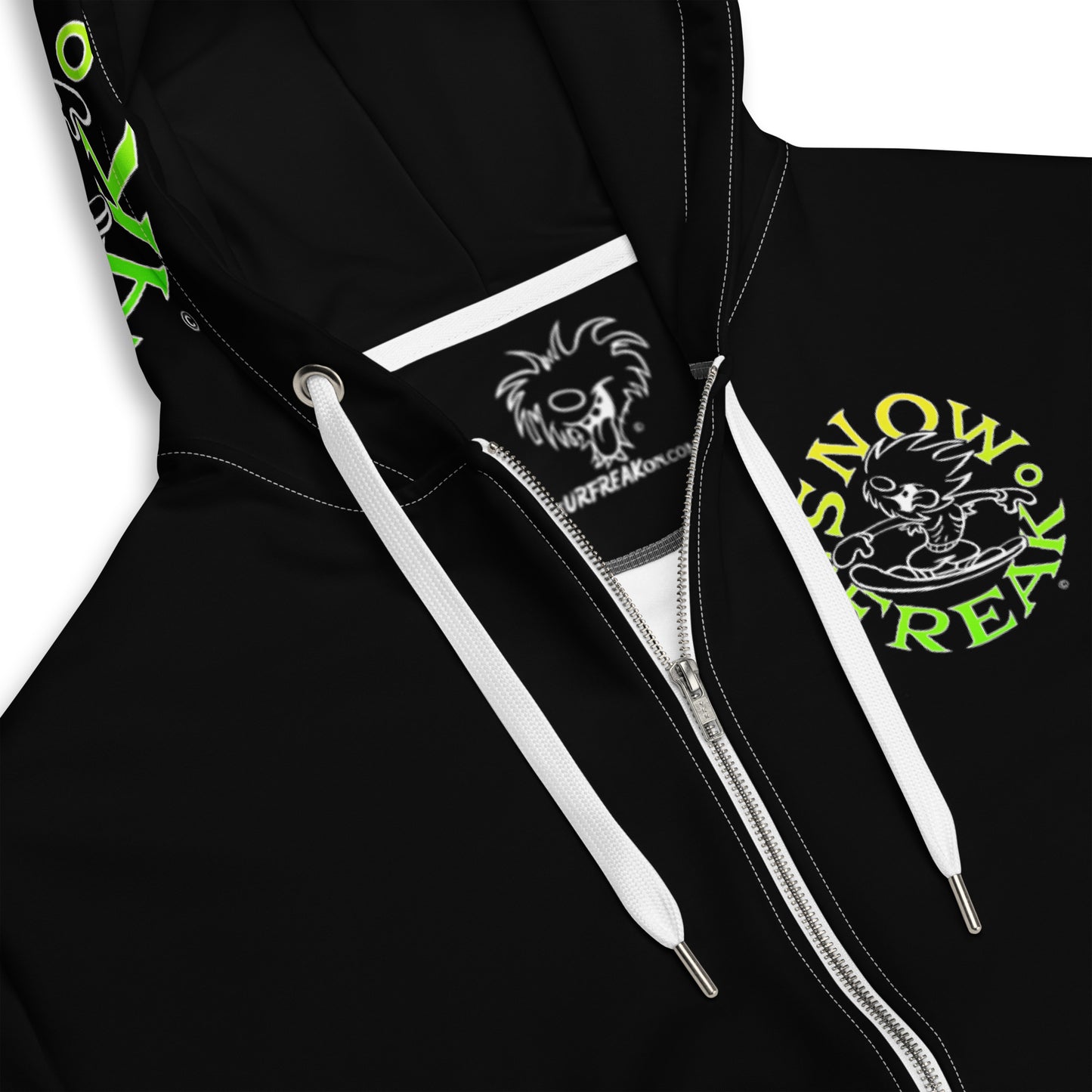 LIME & YELLOW SNOW FREAK© TRADITIONAL ZIP-UP HOODIE