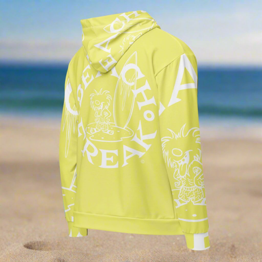 WHITE BEACH FREAK© SPLASH'D© ZIP-UP HOODIE