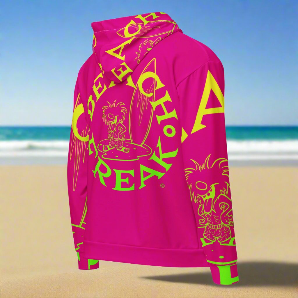 LIME 'N' YELLOW BEACH FREAK© SPLASH'D© ZIP-UP HOODIE