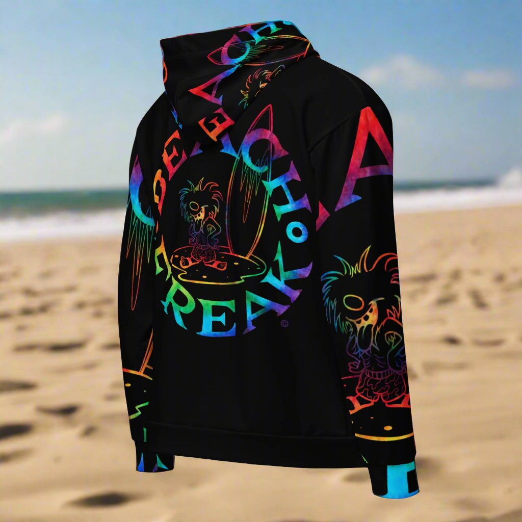 TIE-DYE BEACH FREAK© SPLASH'D© ZIP-UP HOODIE