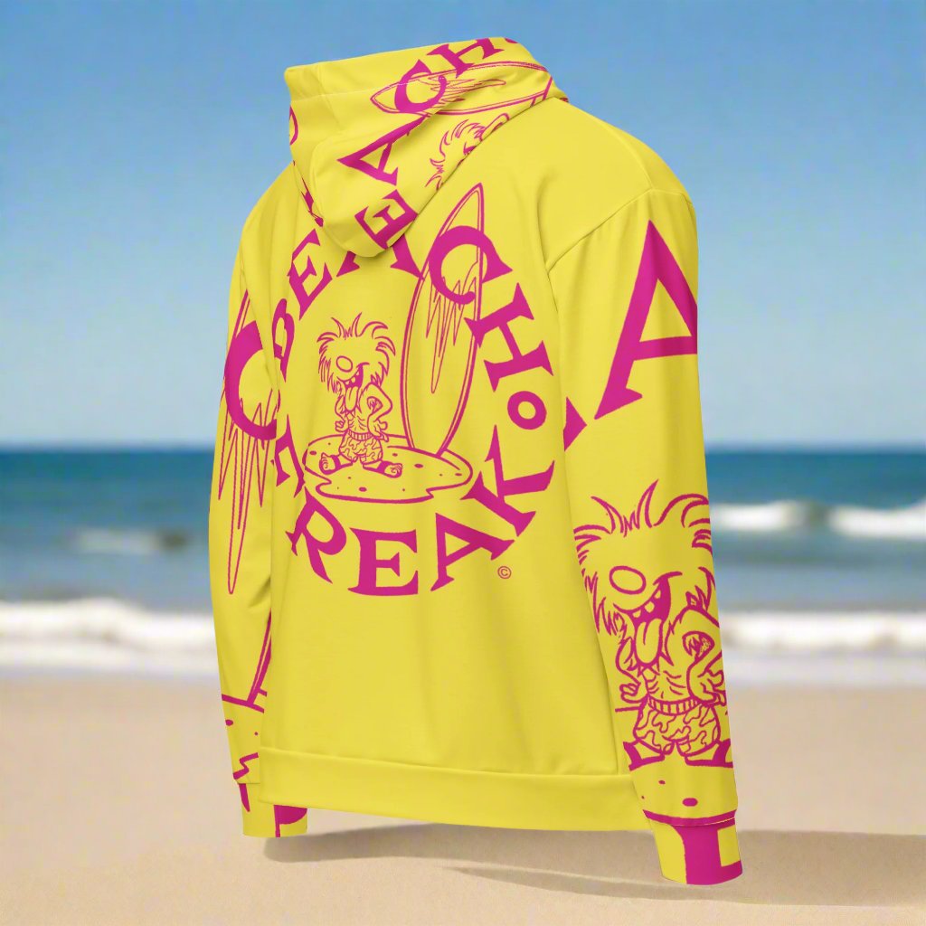 PINK BEACH FREAK© SPLASH'D© ZIP-UP HOODIE