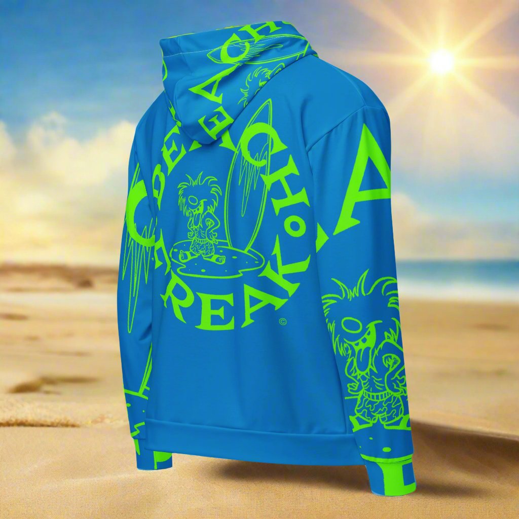 LIME BEACH FREAK© SPLASH'D© ZIP-UP HOODIE