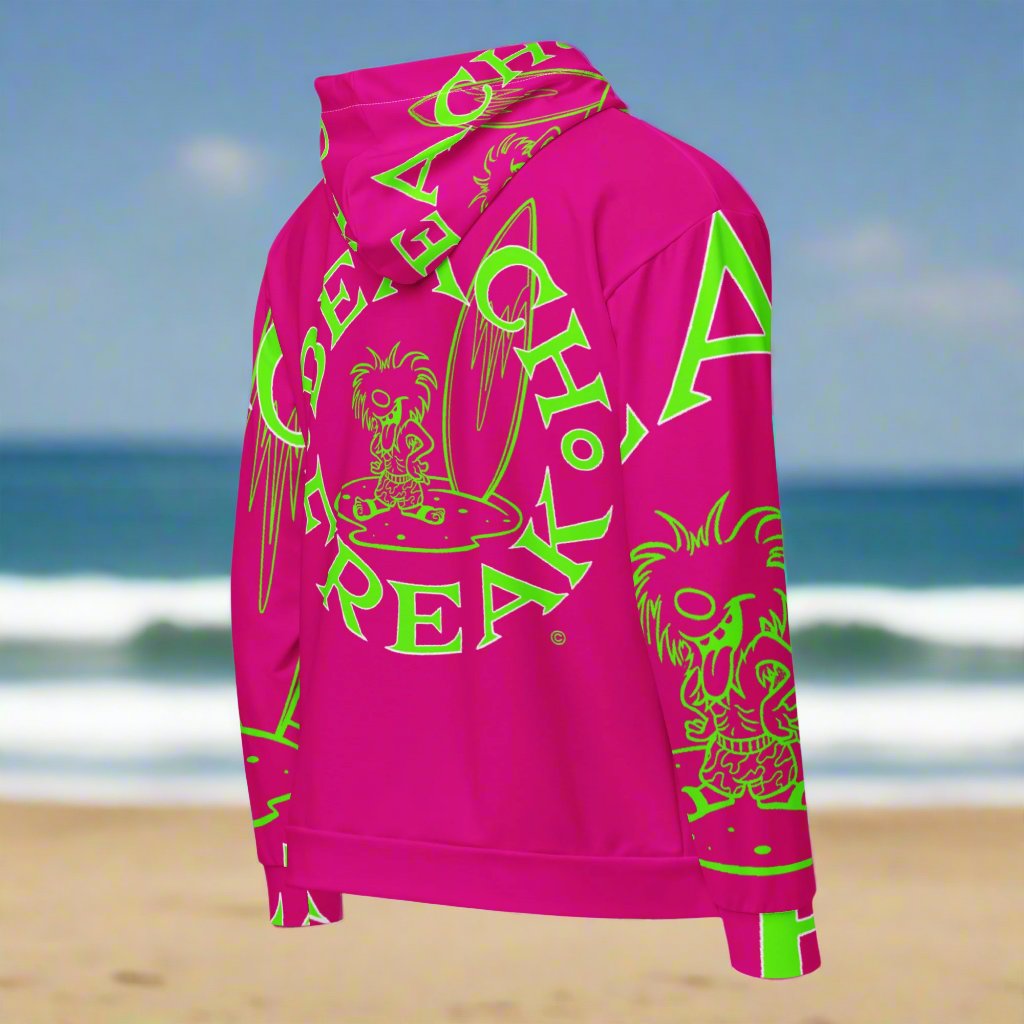 LIME BEACH FREAK© SPLASH'D© ZIP-UP HOODIE