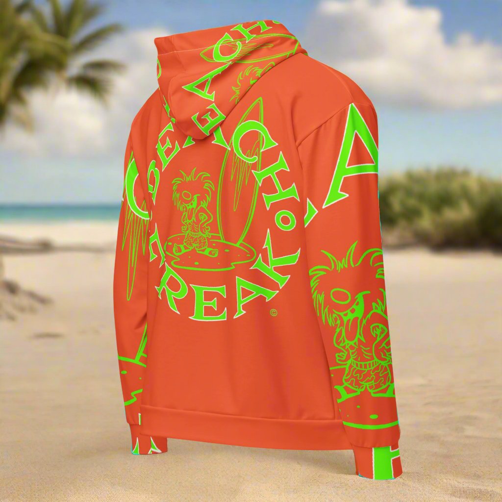 LIME BEACH FREAK© SPLASH'D© ZIP-UP HOODIE