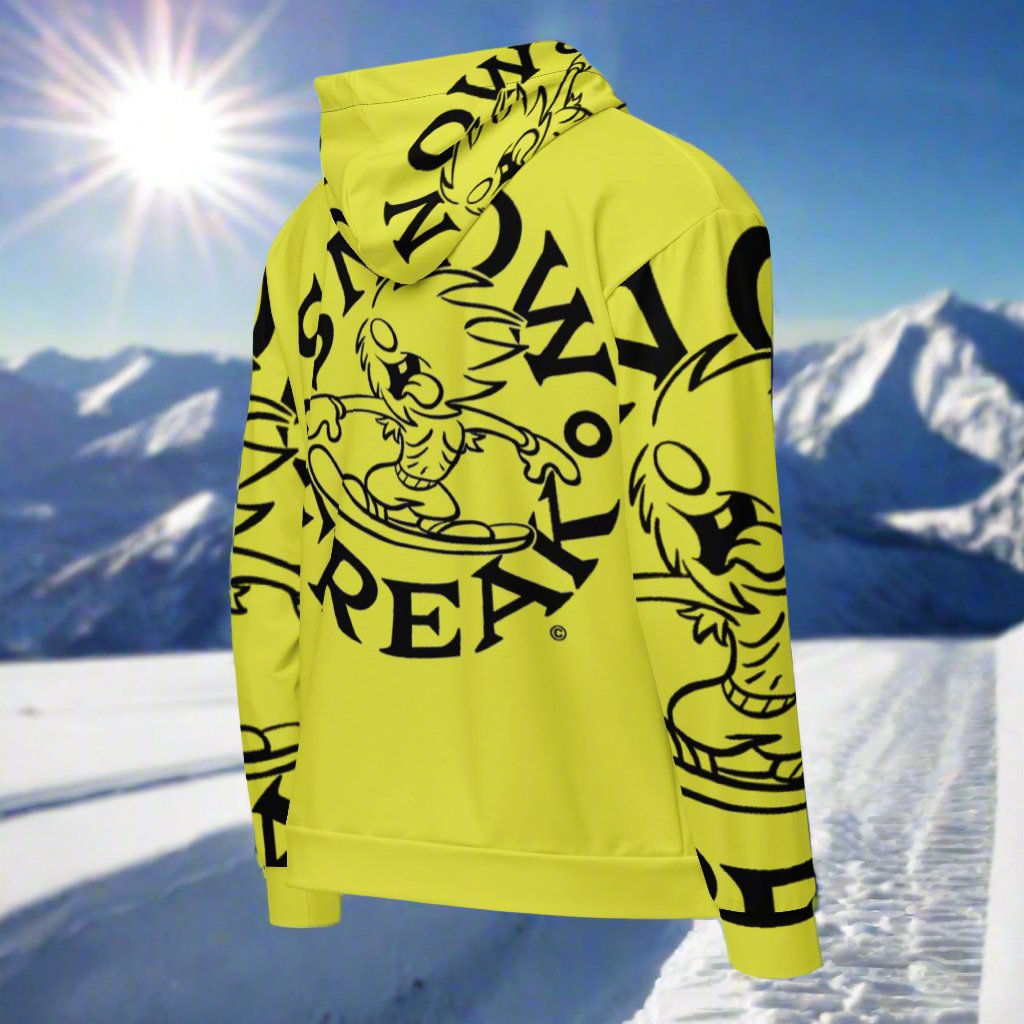 BLACK SNOW FREAK© SPLASH'D© ZIP-UP HOODIE