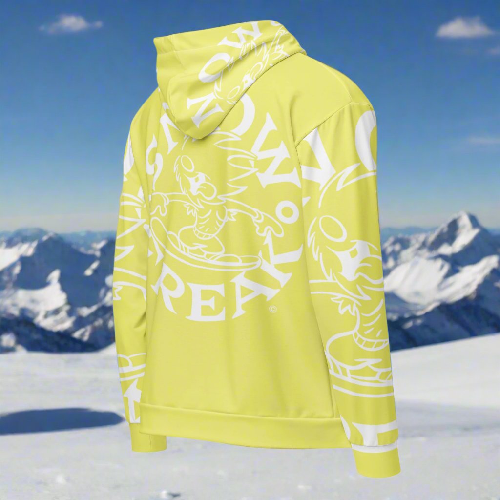 WHITE SNOW FREAK© SPLASH'D© ZIP-UP HOODIE