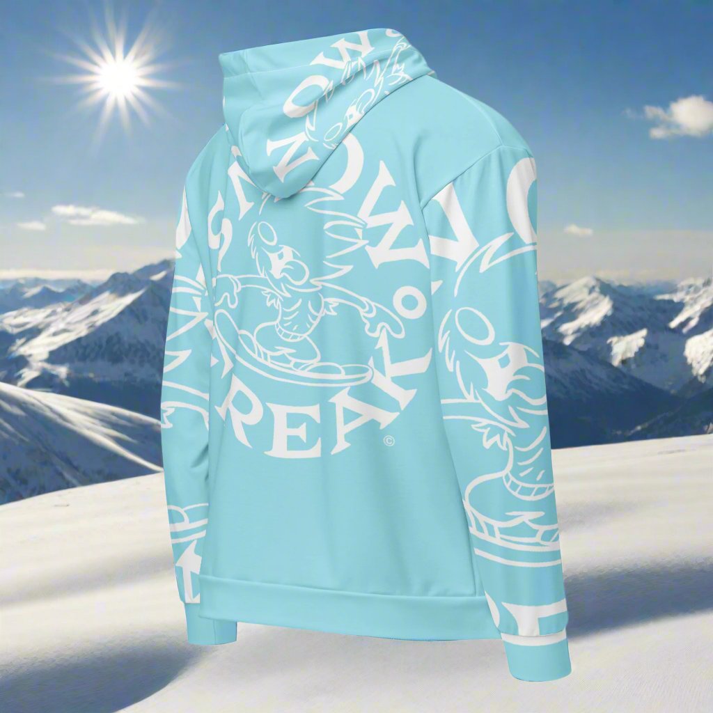 WHITE SNOW FREAK© SPLASH'D© ZIP-UP HOODIE